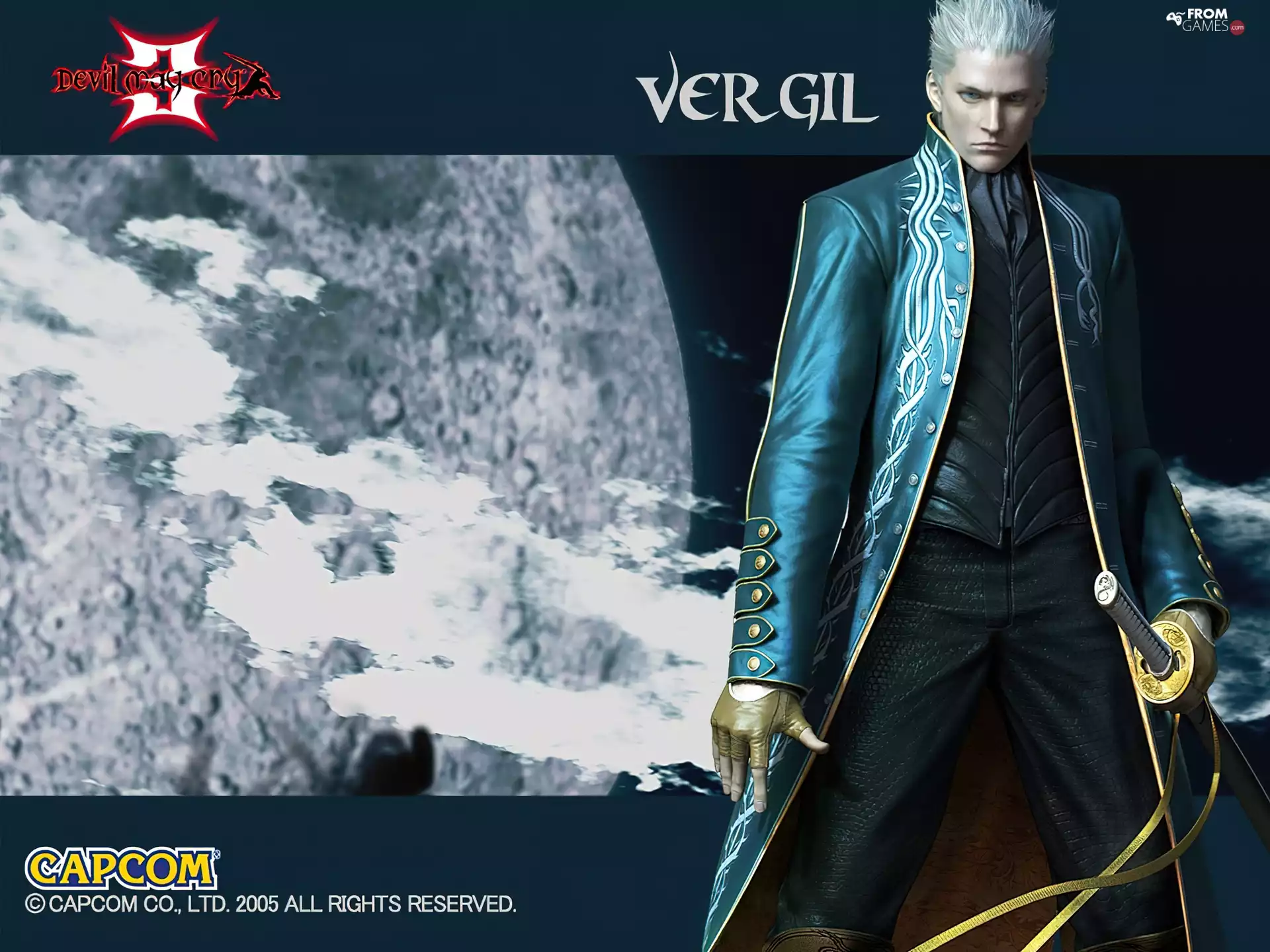 Devil May Cry, man sword, cape, form