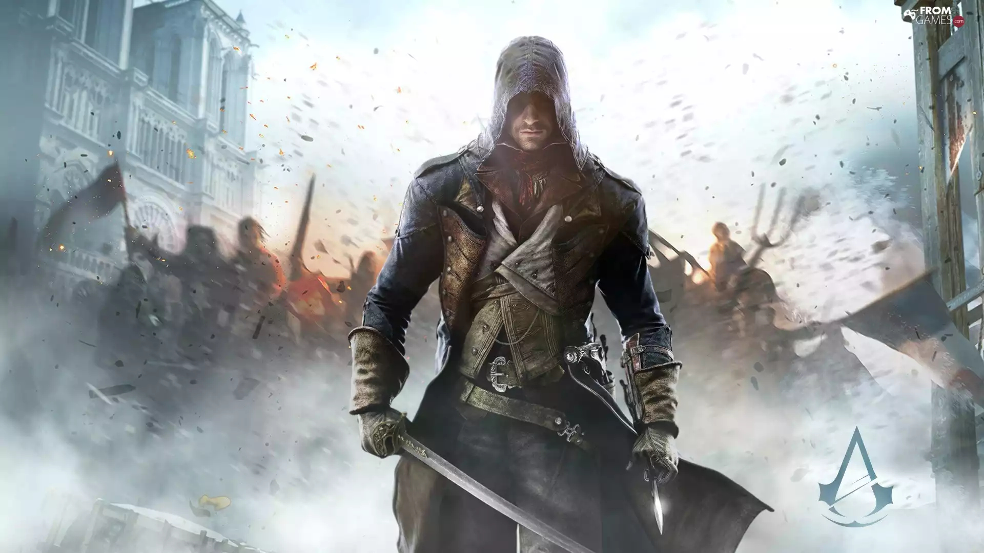 Assassins Creed, a man, Hooded, Unity