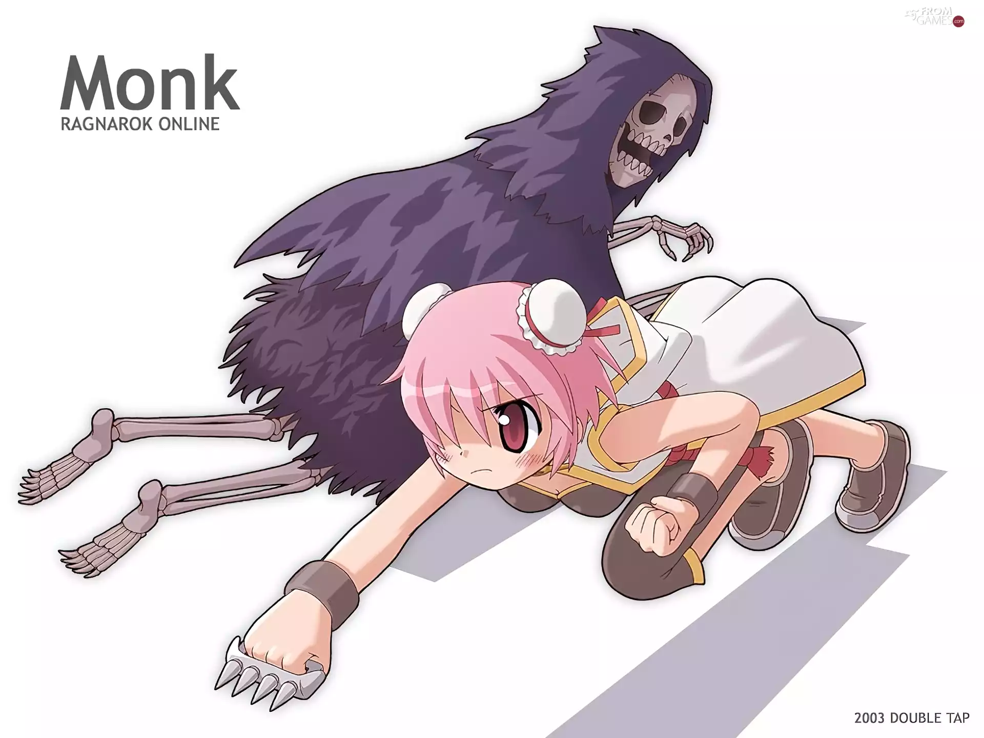 Ragnarok, skeleton, girl, monk