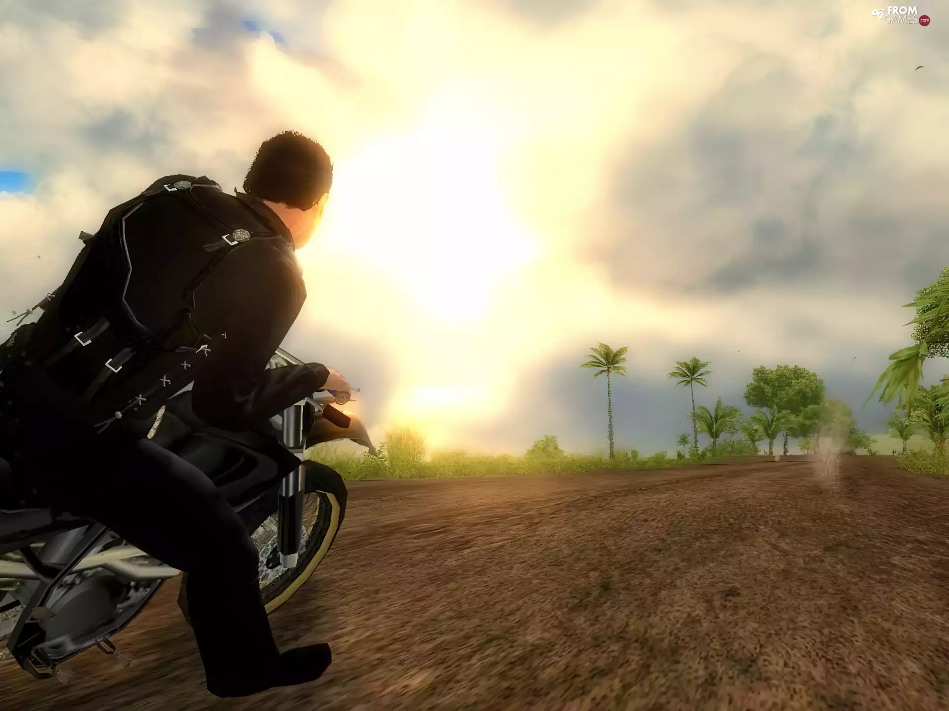 Just Cause 1, motorbike, Screen, ride