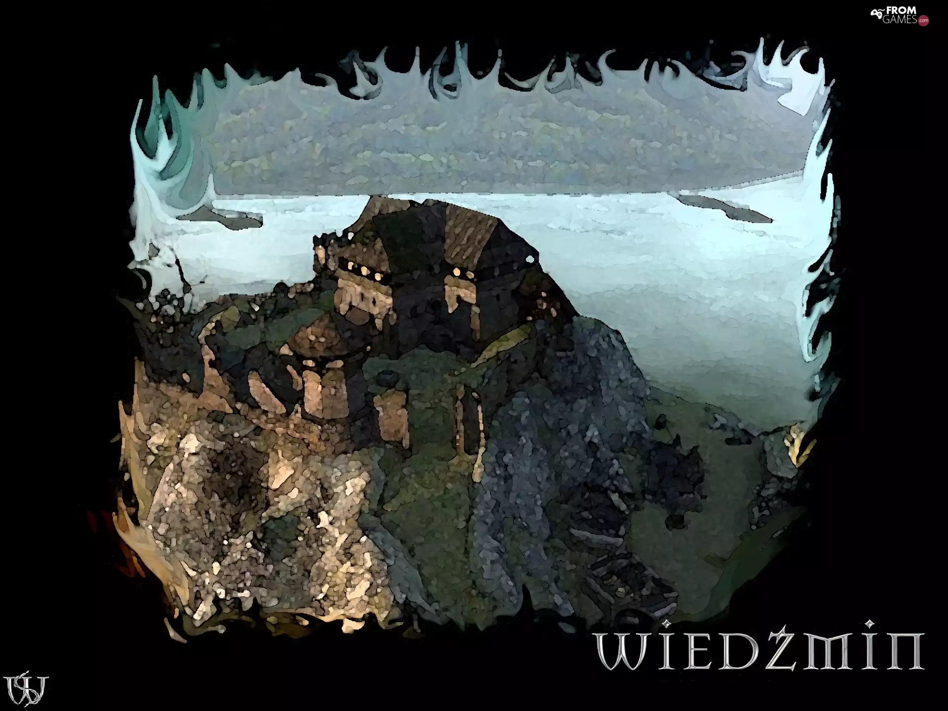 fortress, the witcher, mountains