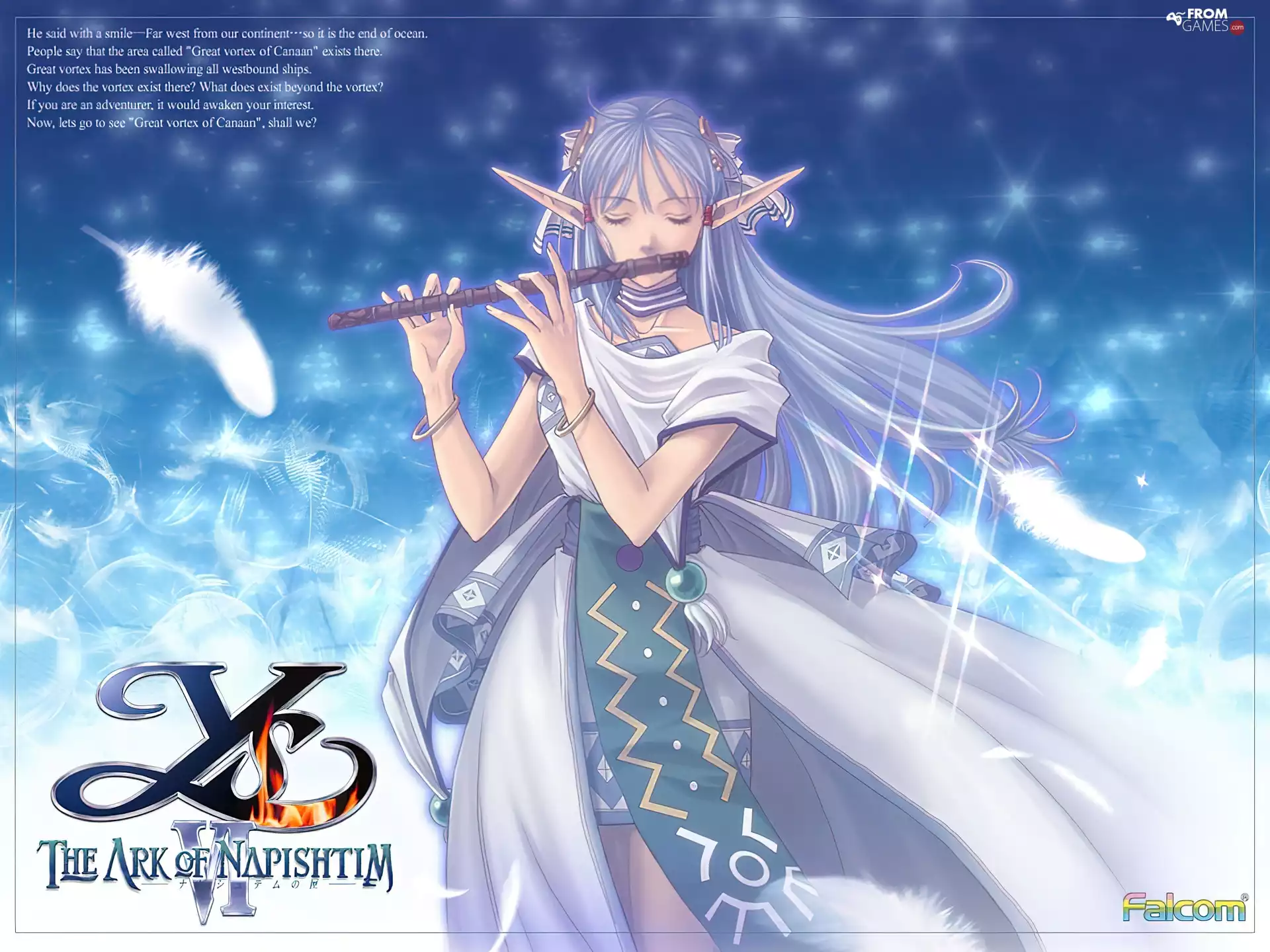elf, form, graphics, Women, Ys Vi The Ark Of Napishtim, flute, Manga