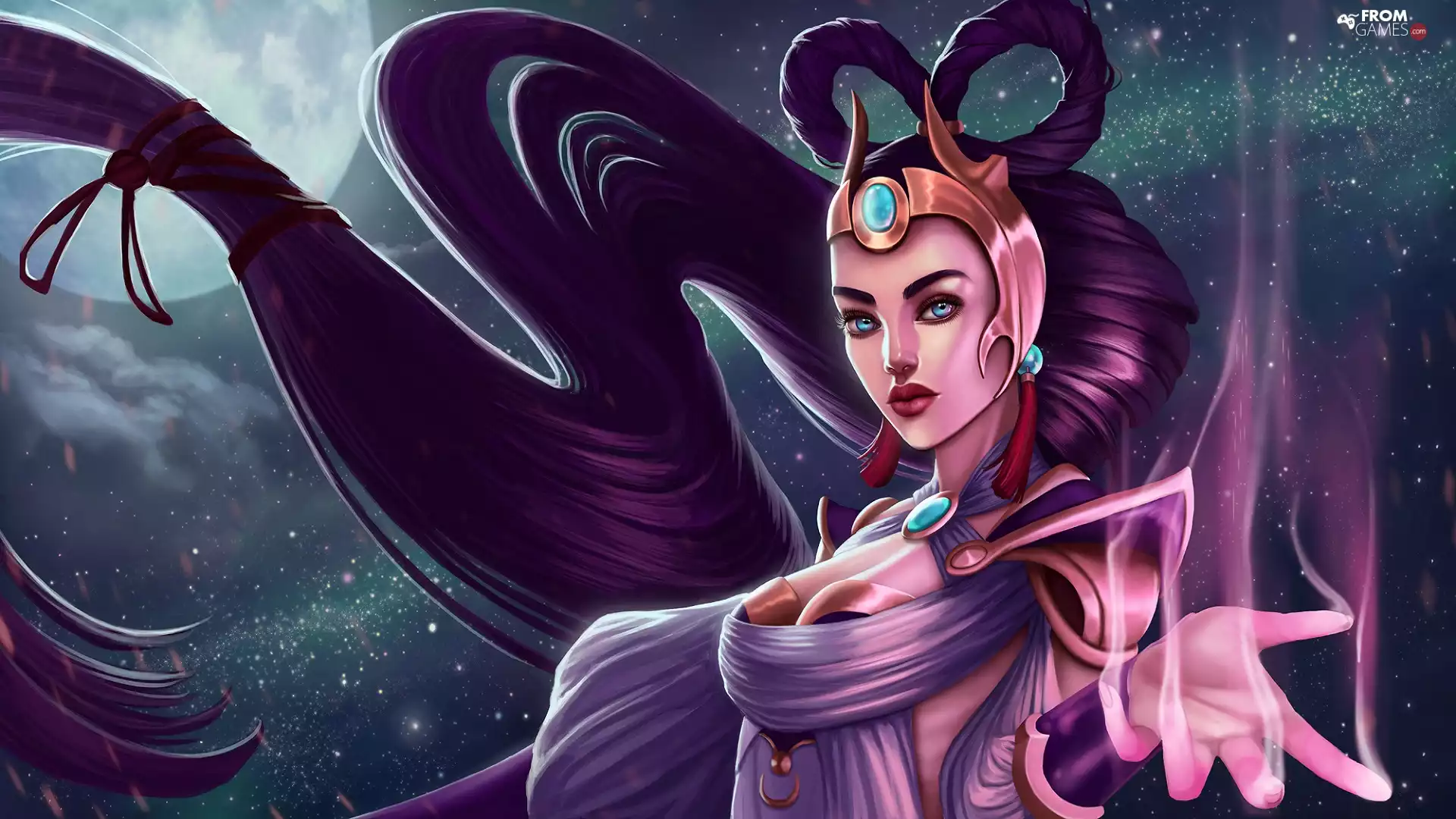 Diana, game, League Of Legends, warrior