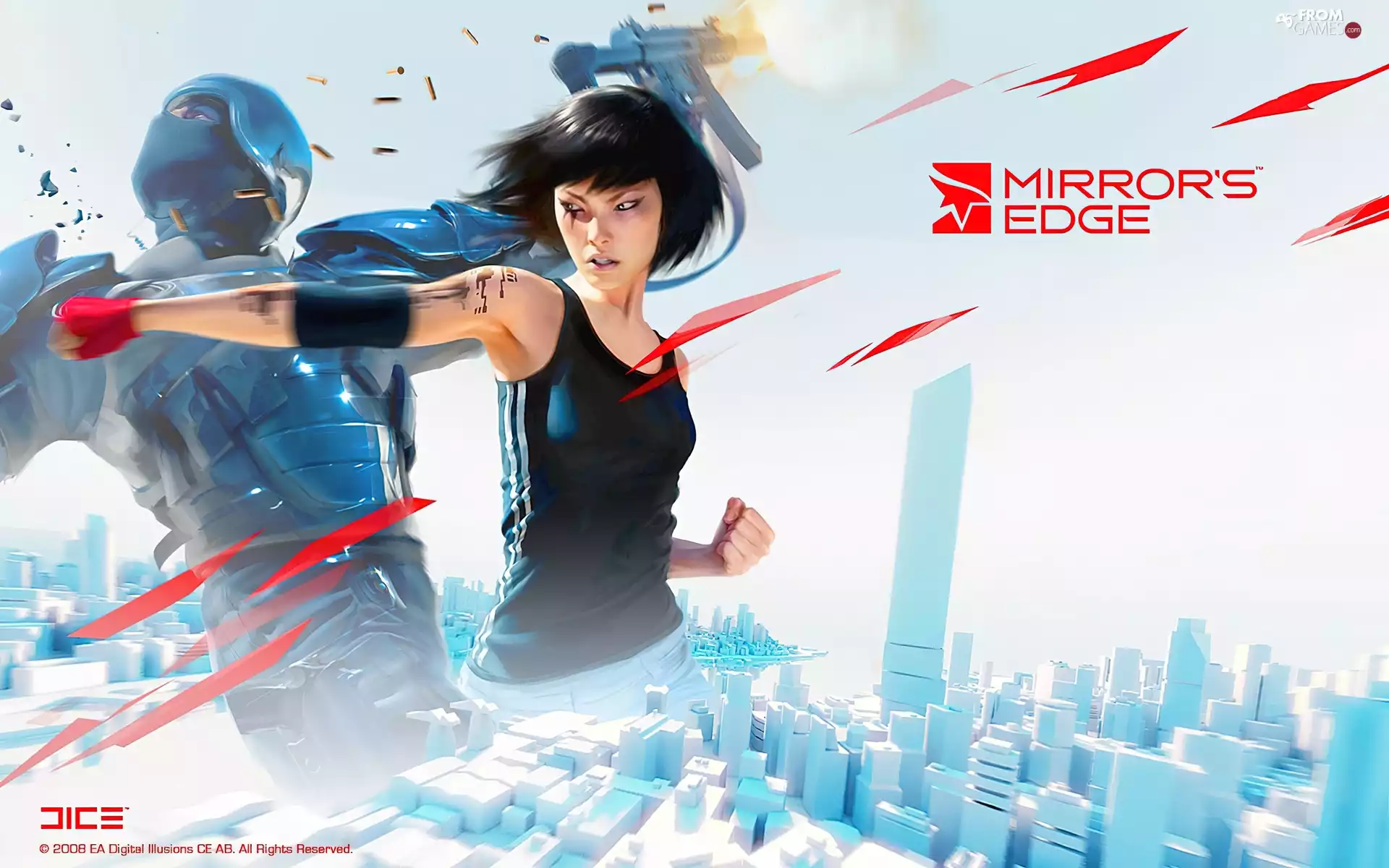 police officer, Mirrors Edge, Fight