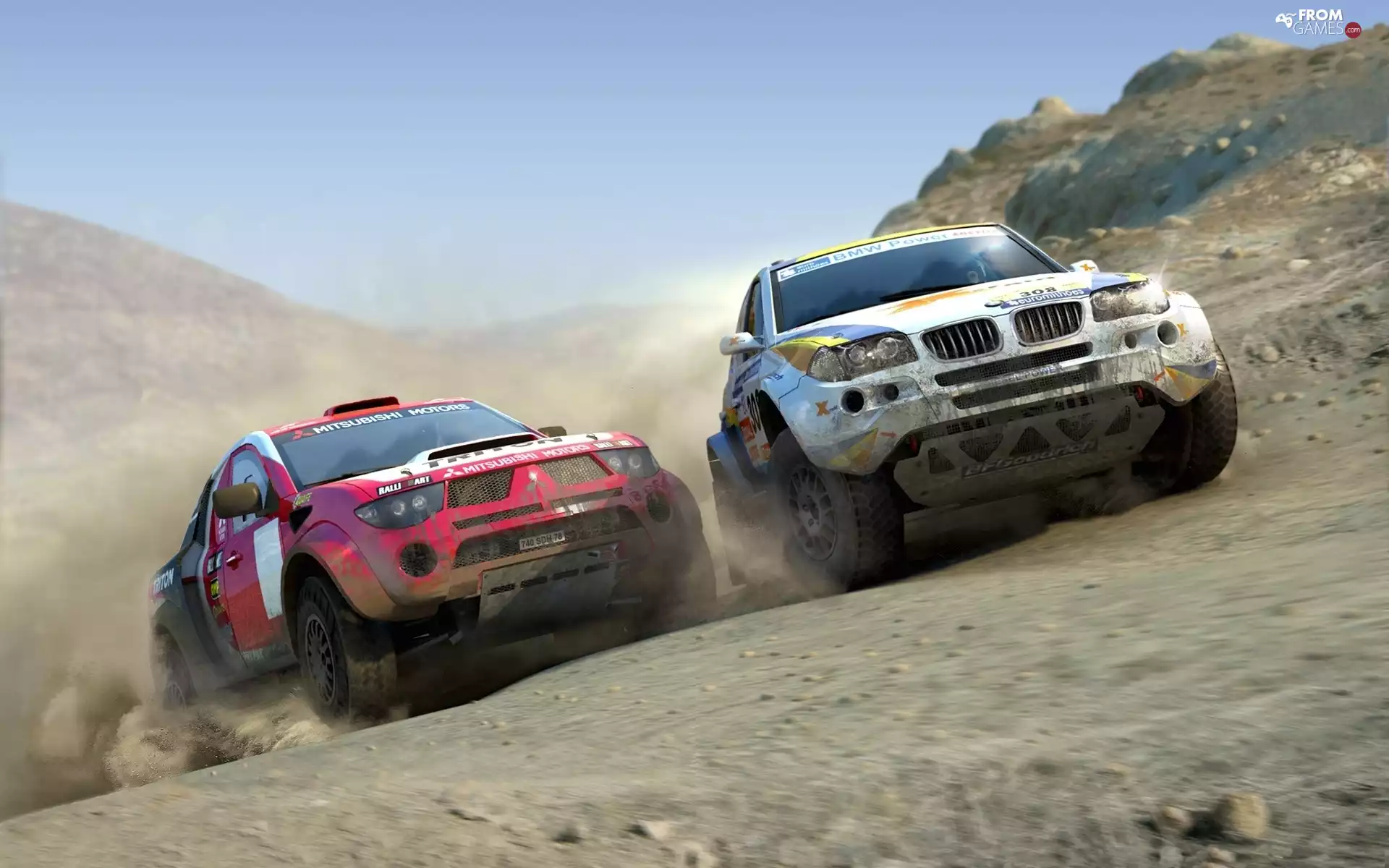 BMW, Mitsubishi, Dirt, racing cars, game