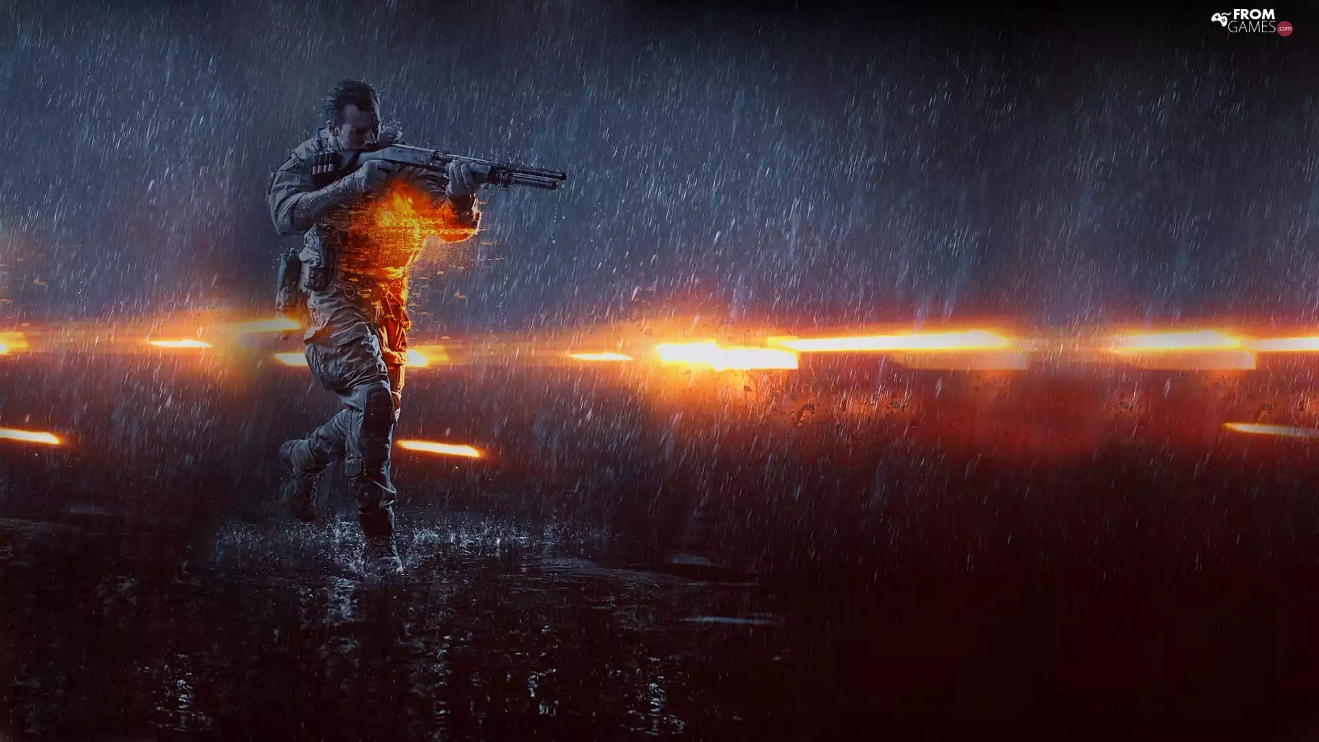 Battlefield 4, Daniel Recker, Rain, soldier