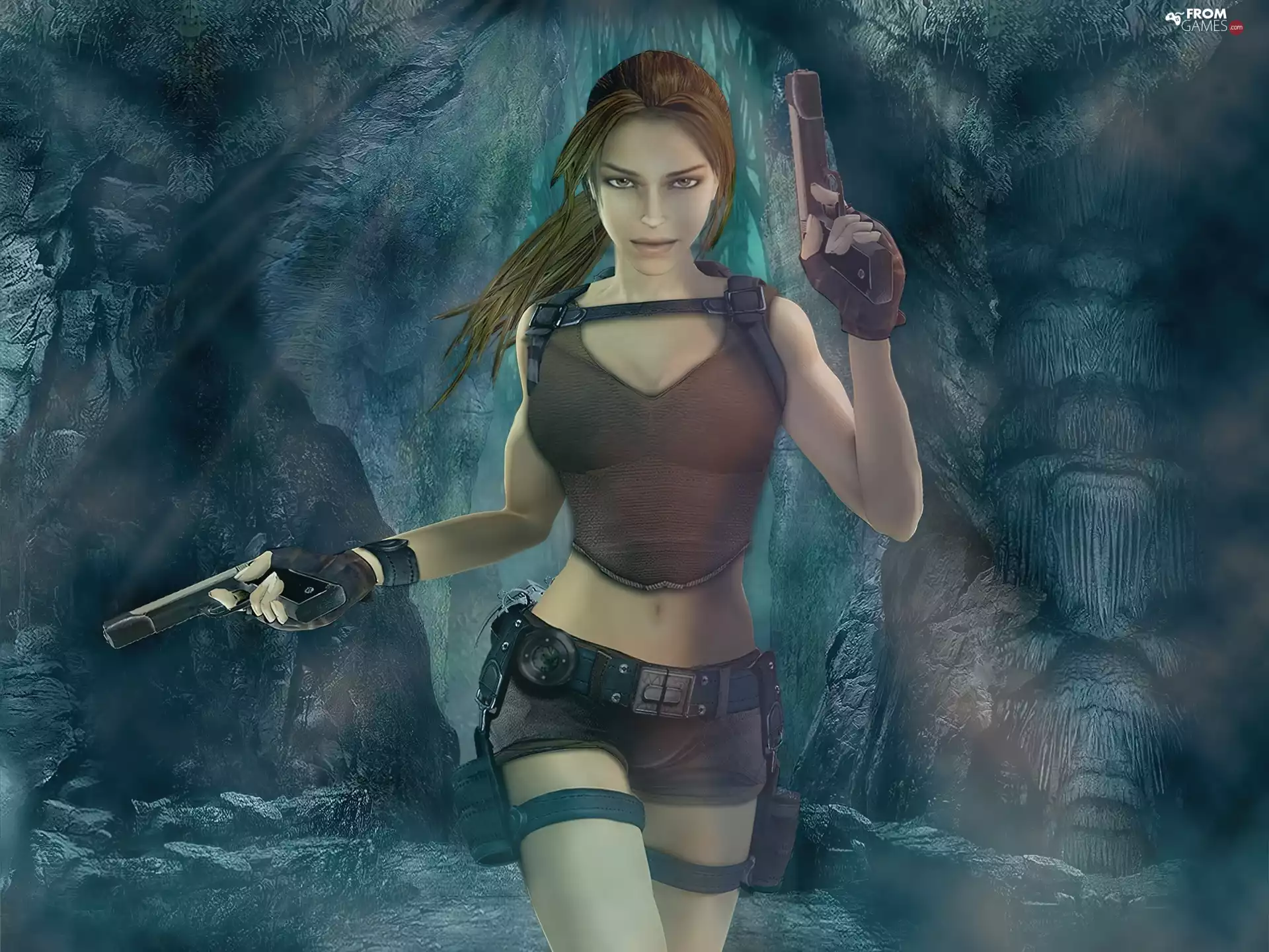 rocks, Lara, Weapons