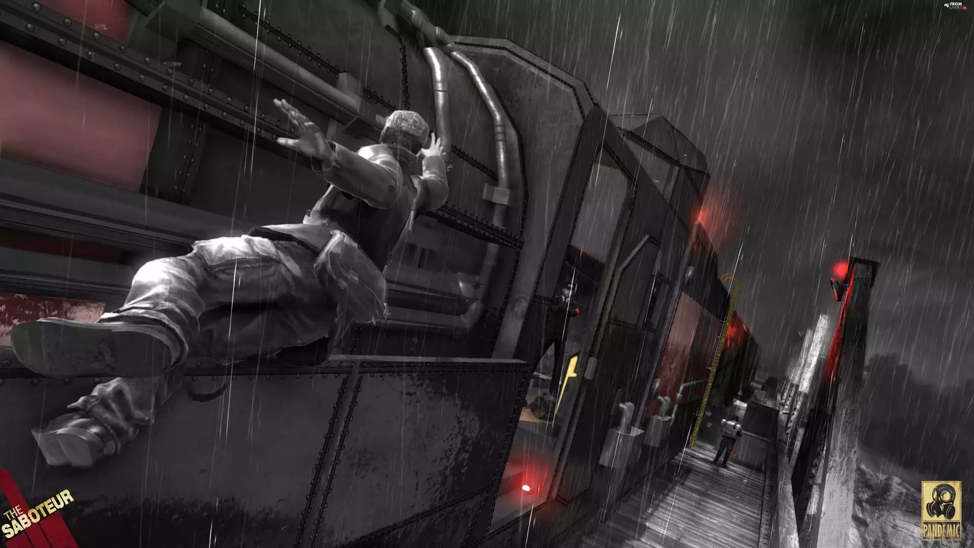 Train, Screen, The Saboteur