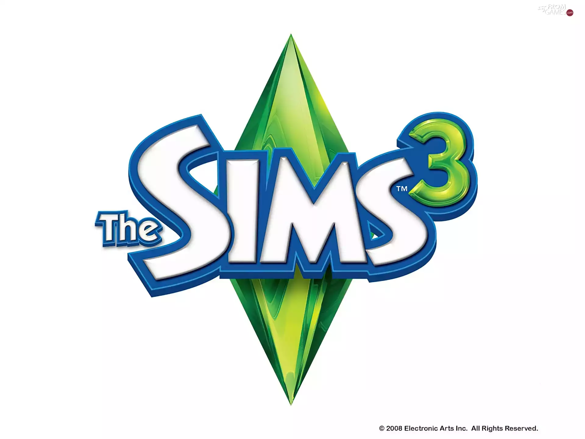 The Sims 3, logo, text