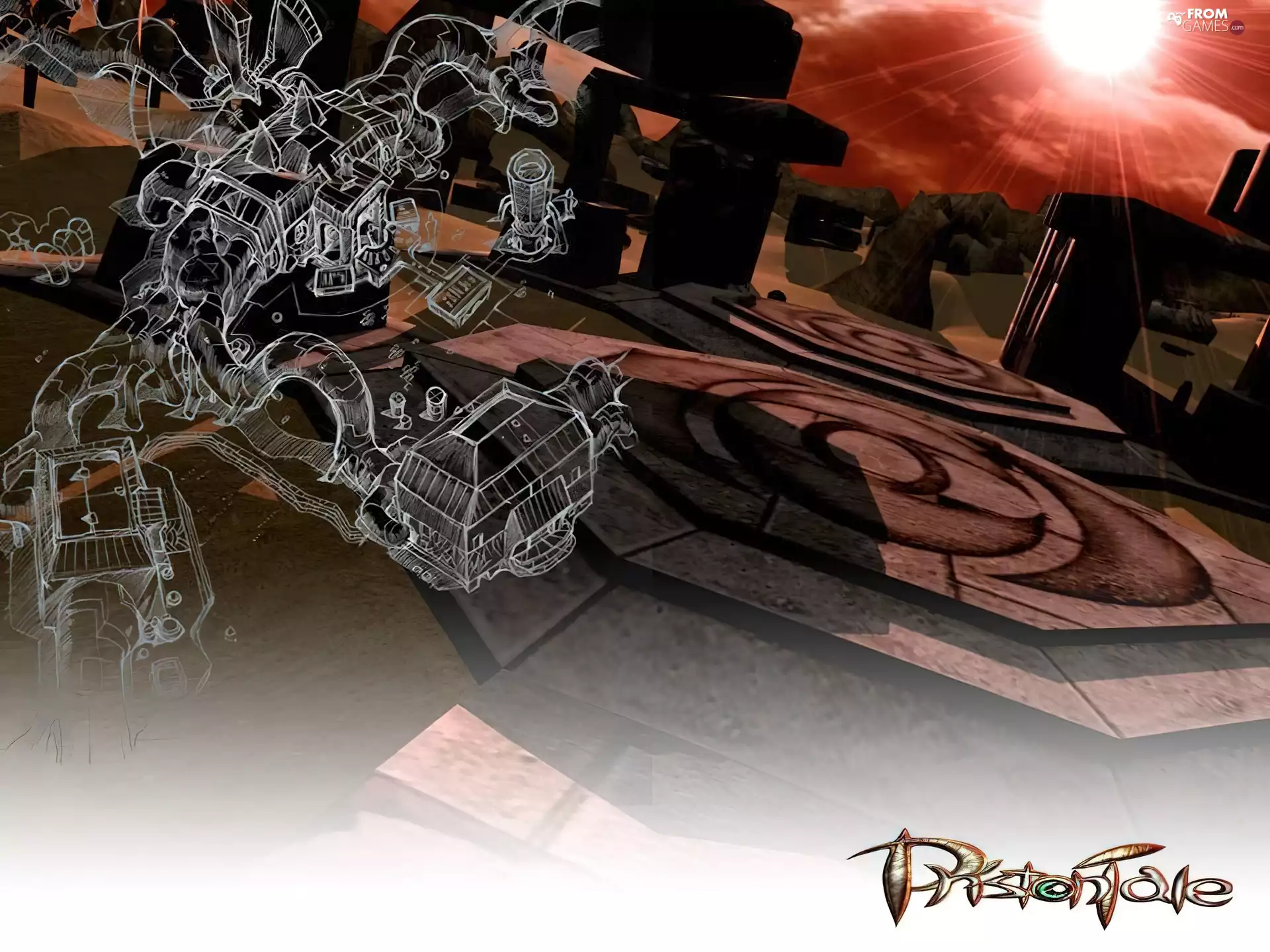 Priston Tale, Stone, sky sun, Draft