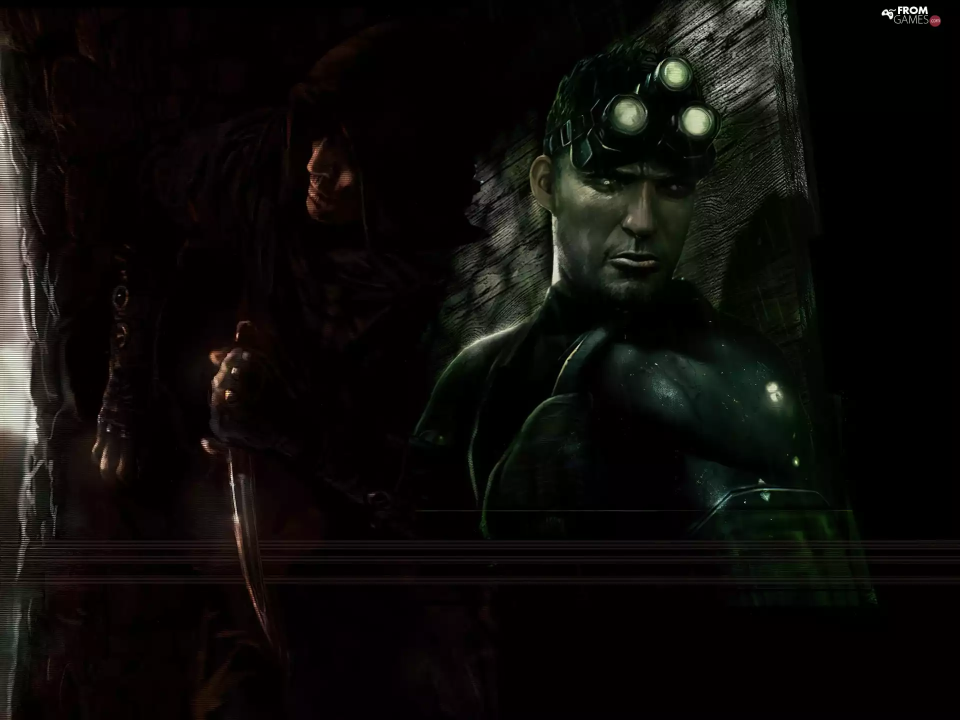 knife, Splinter Cell, a man