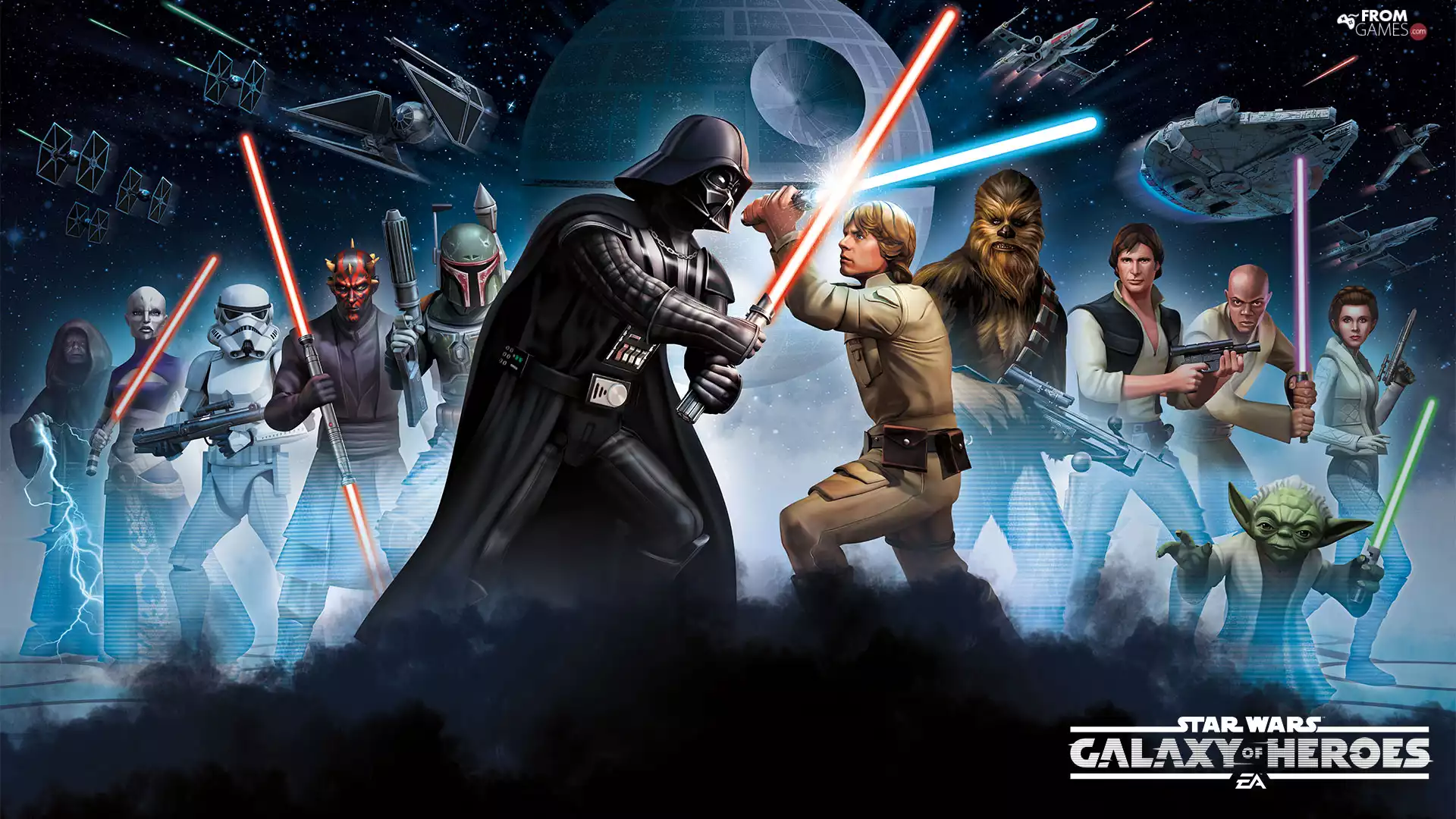 Star Wars: Galaxy of Heroes, Darth Vader, Fight, Luke Skywalker
