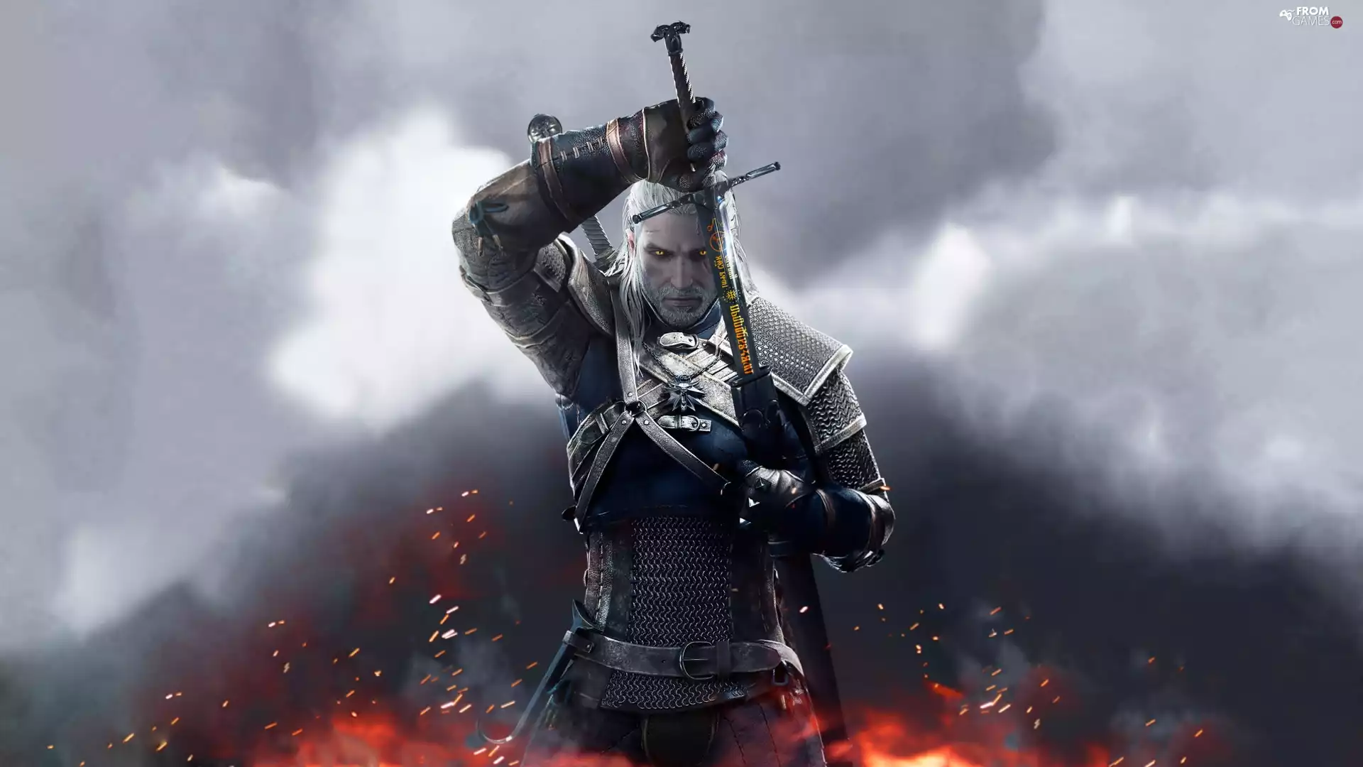 game, Geralt, The Witcher 3: Wild Hunt, sword