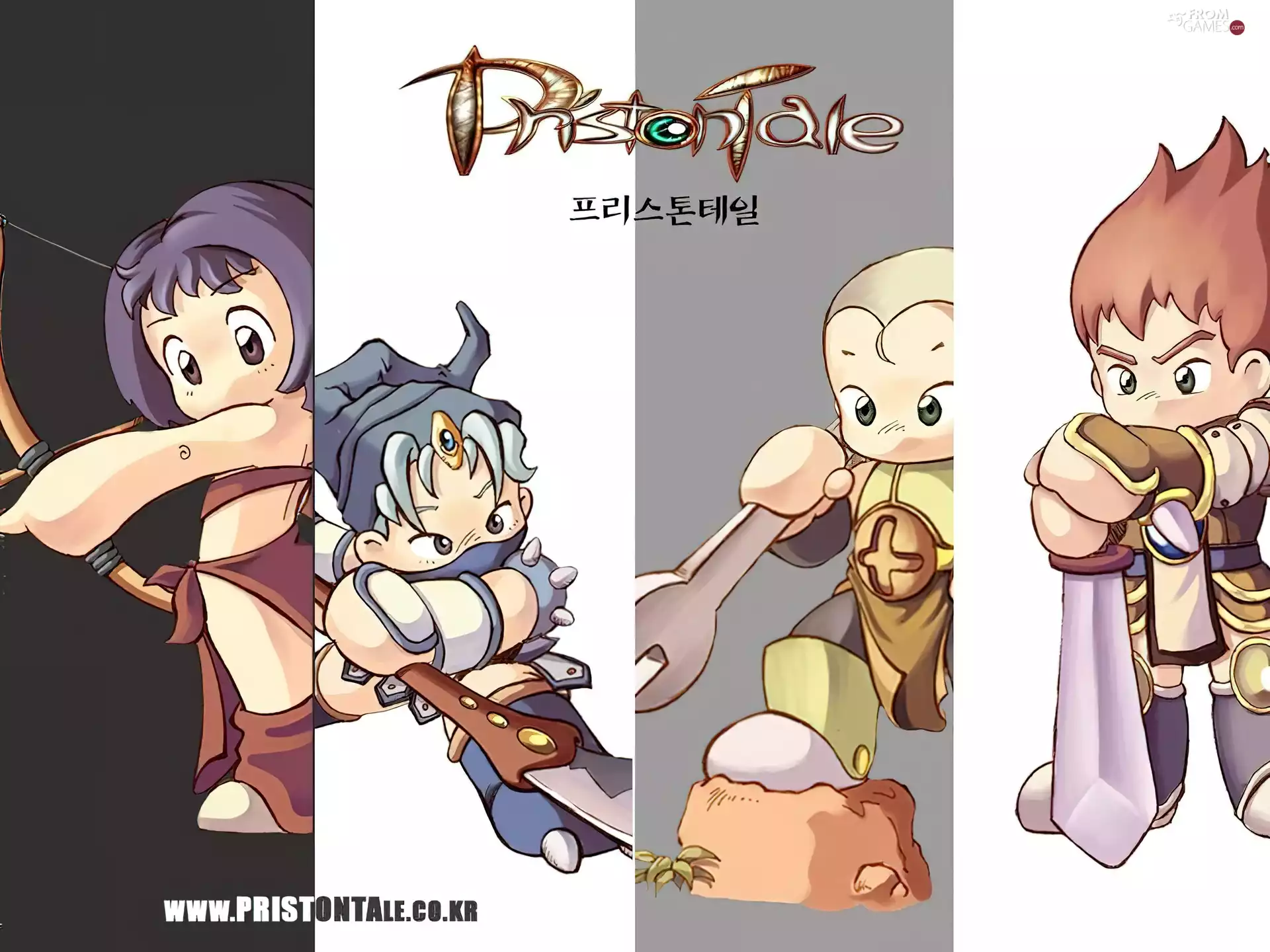 Priston Tale, Bow, sword, Characters