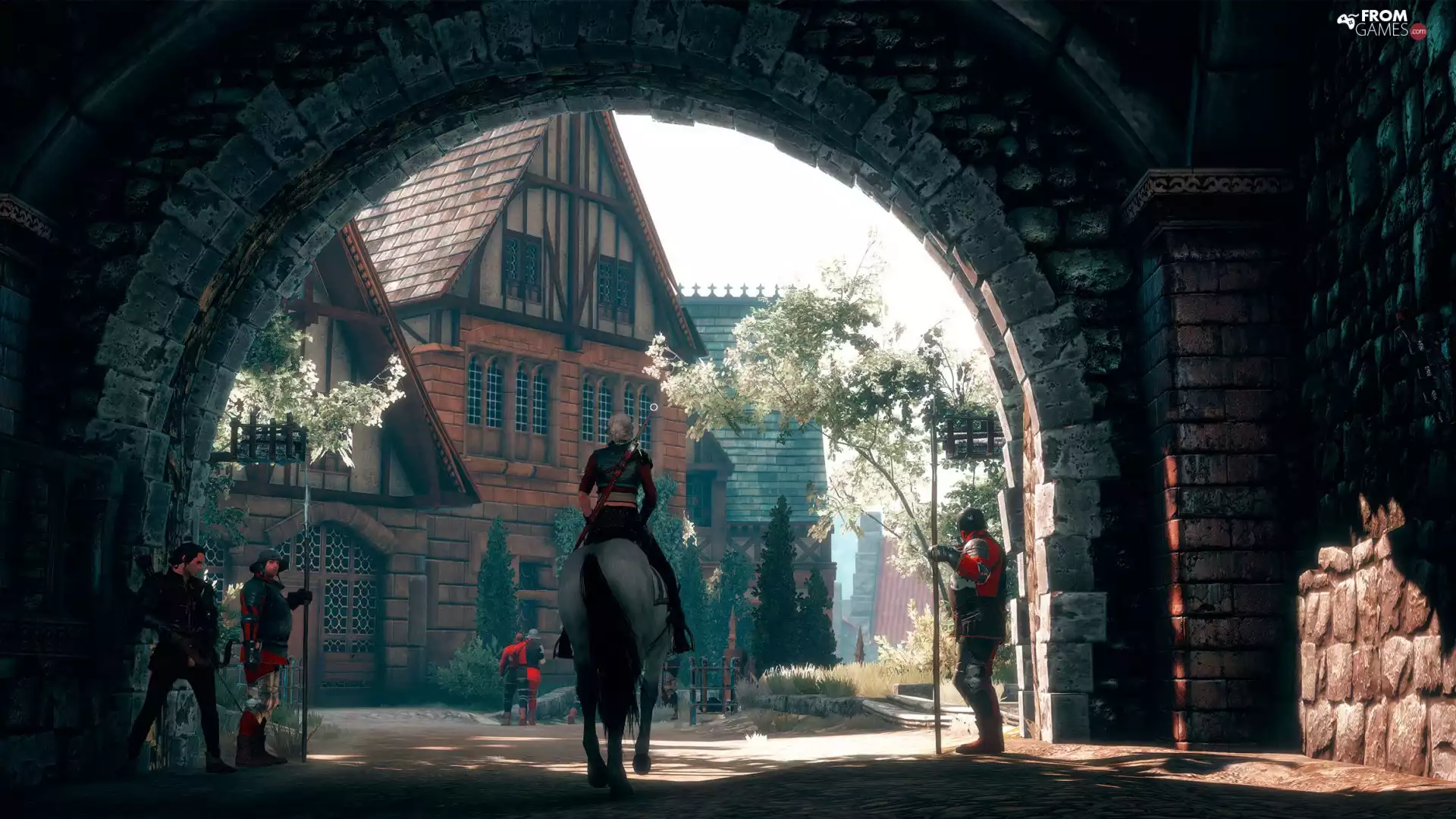 The Witcher 3: Wild Hunt, Oxenfurt Gate, Ciri, City Novigrad