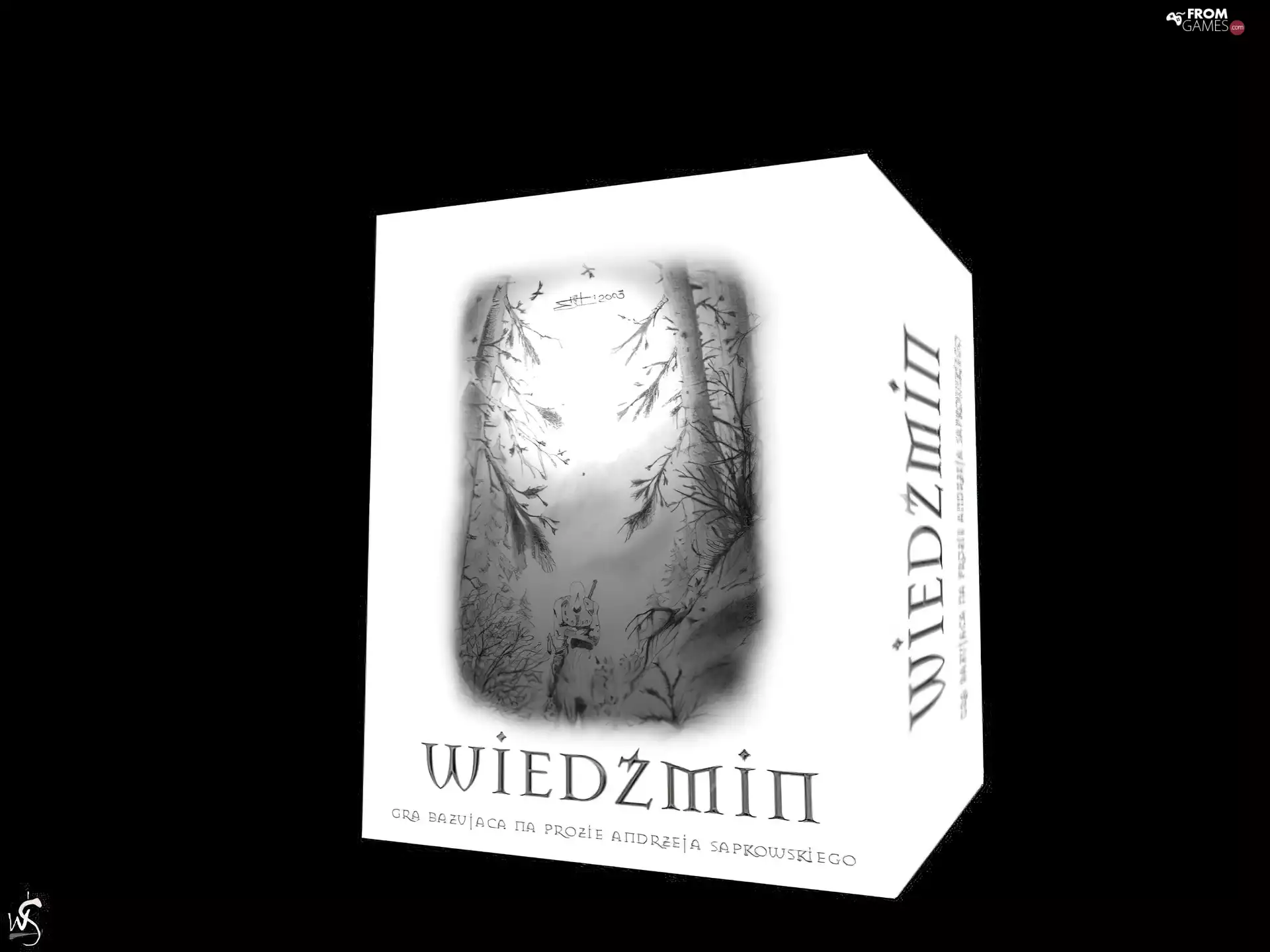 forest, trees, form, the witcher, rider, viewes