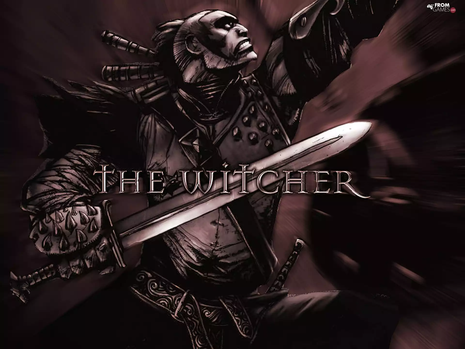 a man, fighter, the witcher, sword