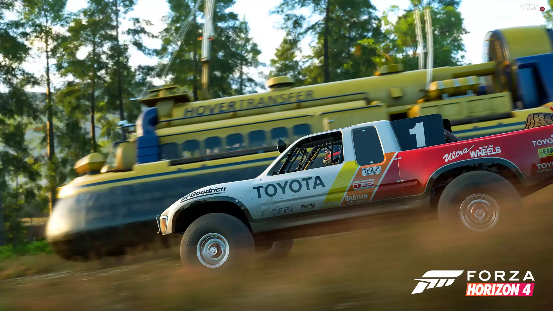 Toyota, Automobile, race, jeep, Forza Horizon 4, locomotive, poster