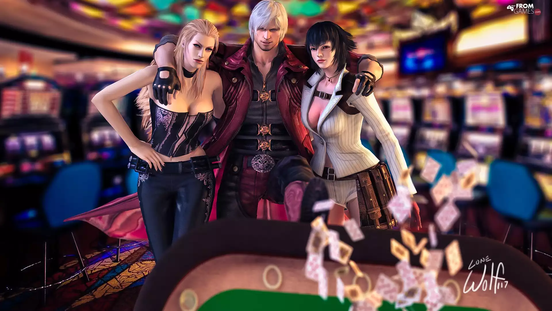 Devil May Cry, Trish, Lady, Dante