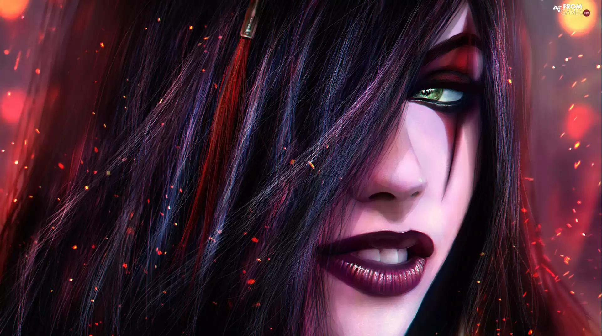 game, Katarina, make-up, League Of Legends