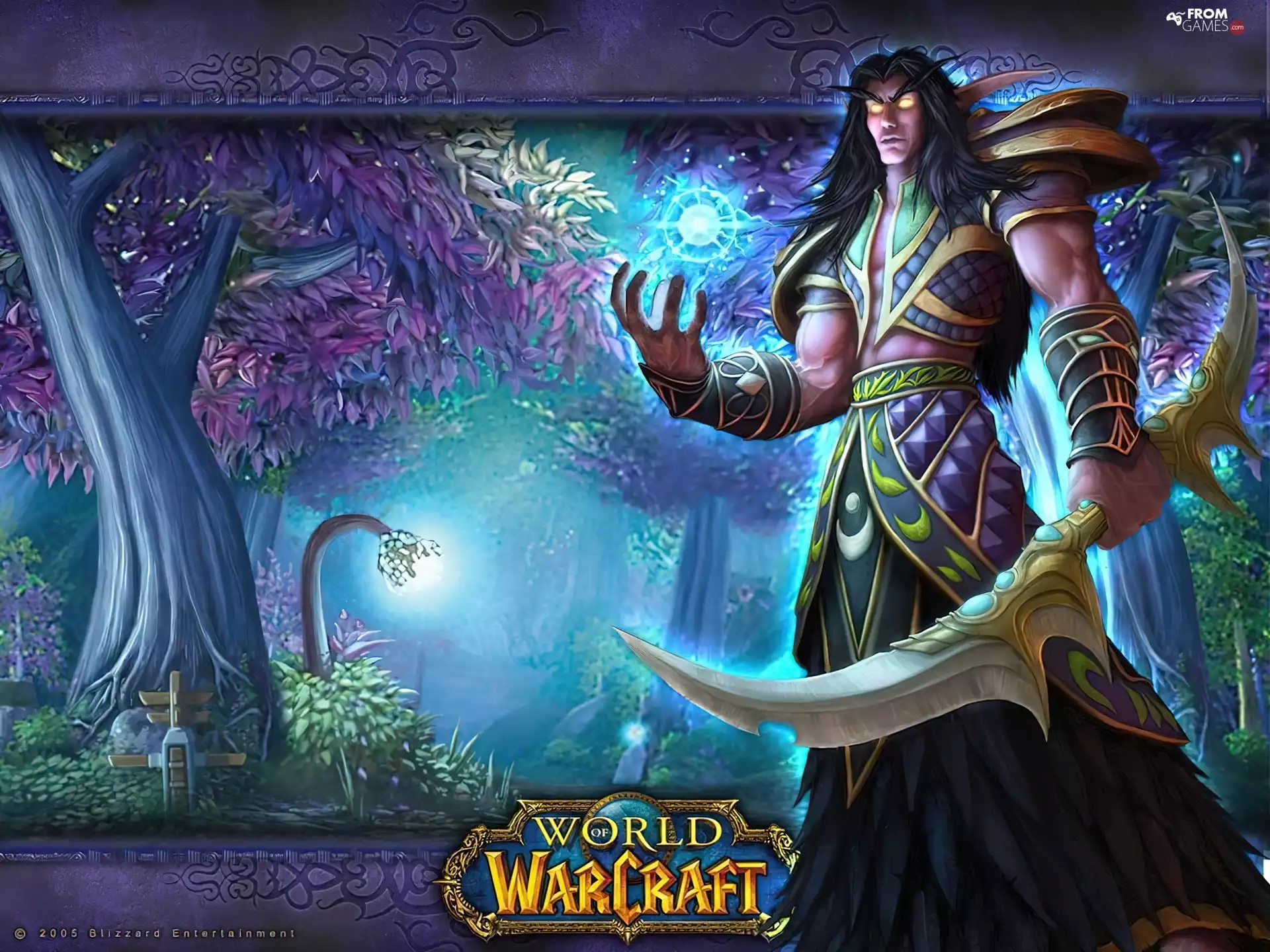 fighter, fantasy, a man, elf, World of Warcraft