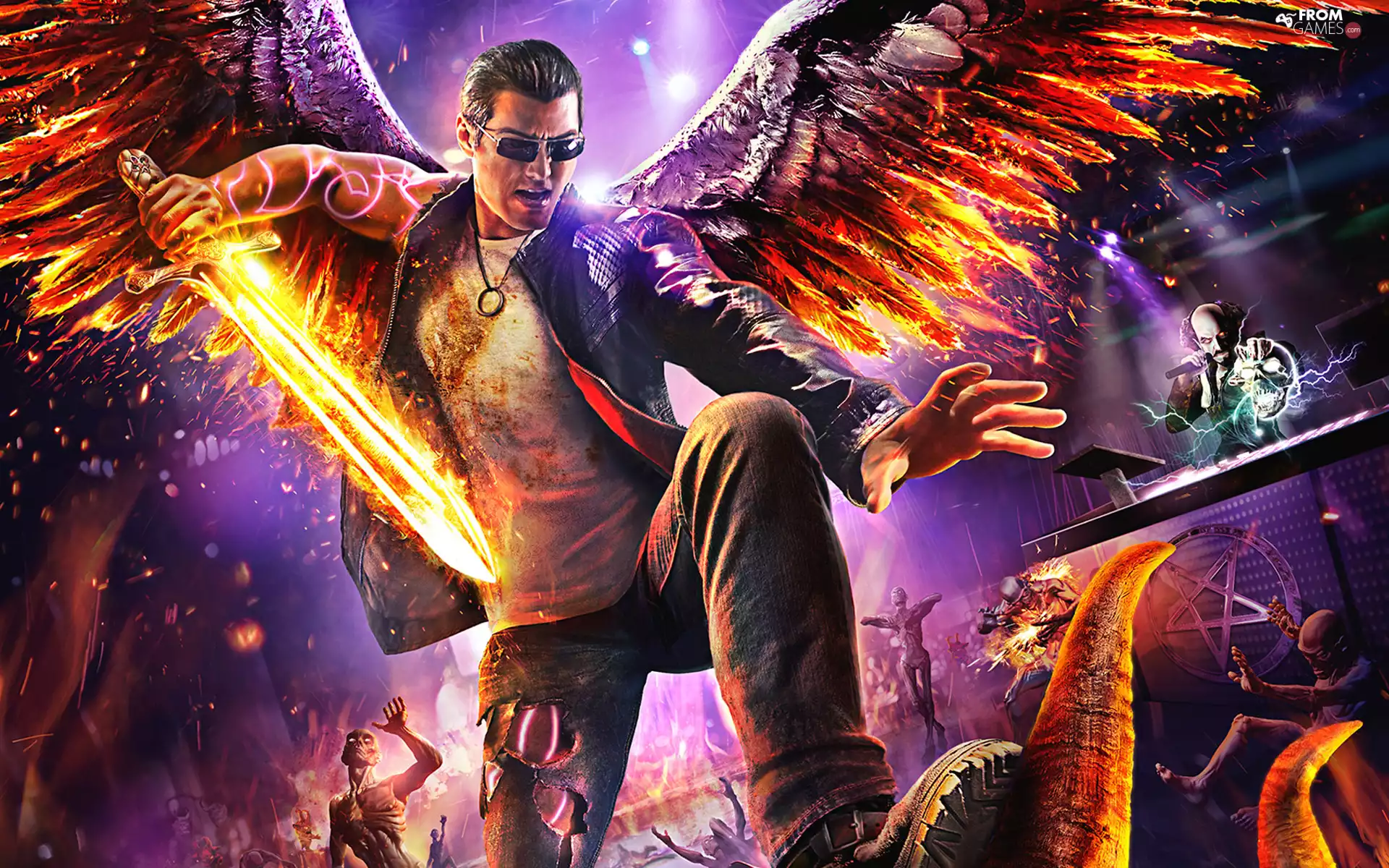 sword, Saints Row, wings