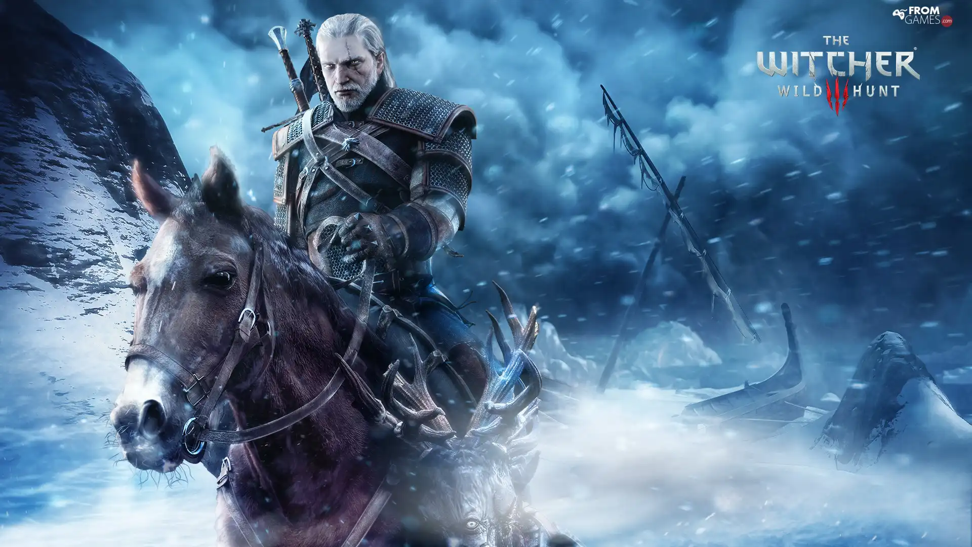 Geralt, Horse, The Witcher 3 Wild Hunt, The Witcher 3 Wild Hunt, game