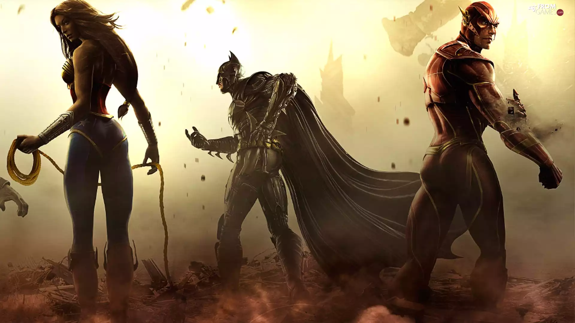 Injustice Gods Among Us, Batman, Flash, Wonder Woman