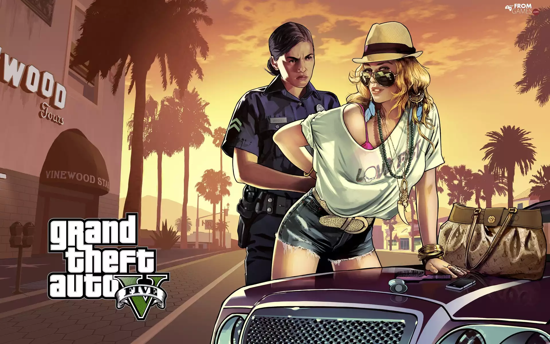 Automobile, Street, Police, Women, GTA V