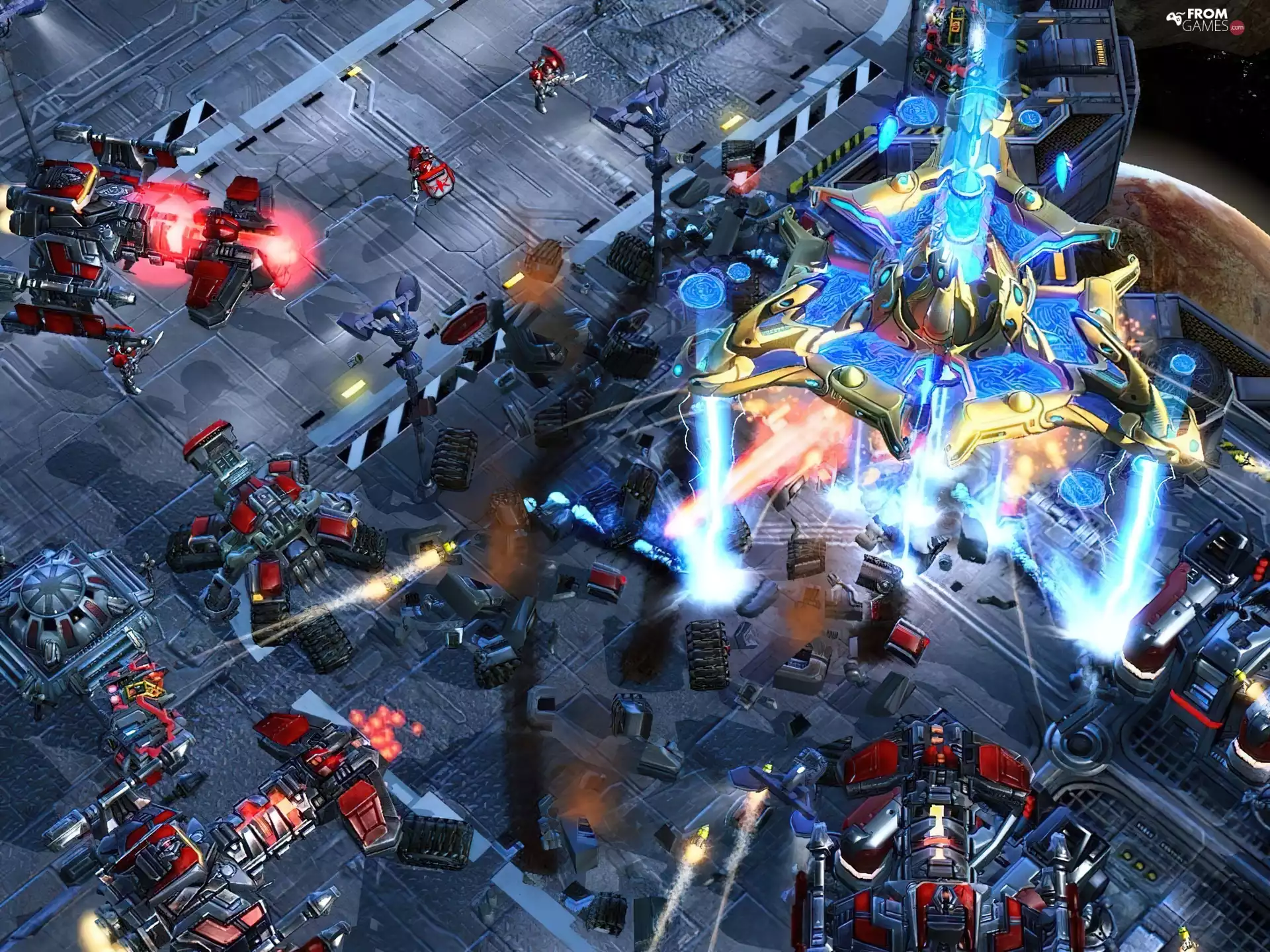 Ship, Starcraft 2, works, laser, cosmic, Universe