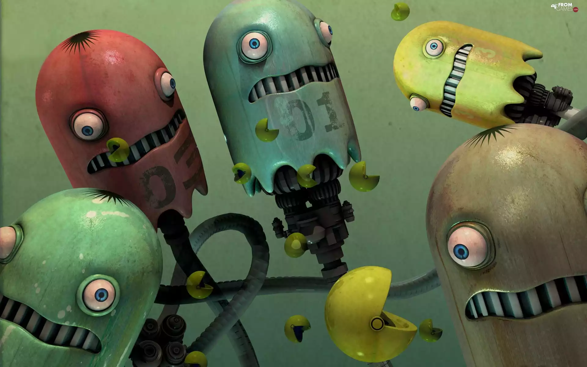 game, works, Eyes, pac-man