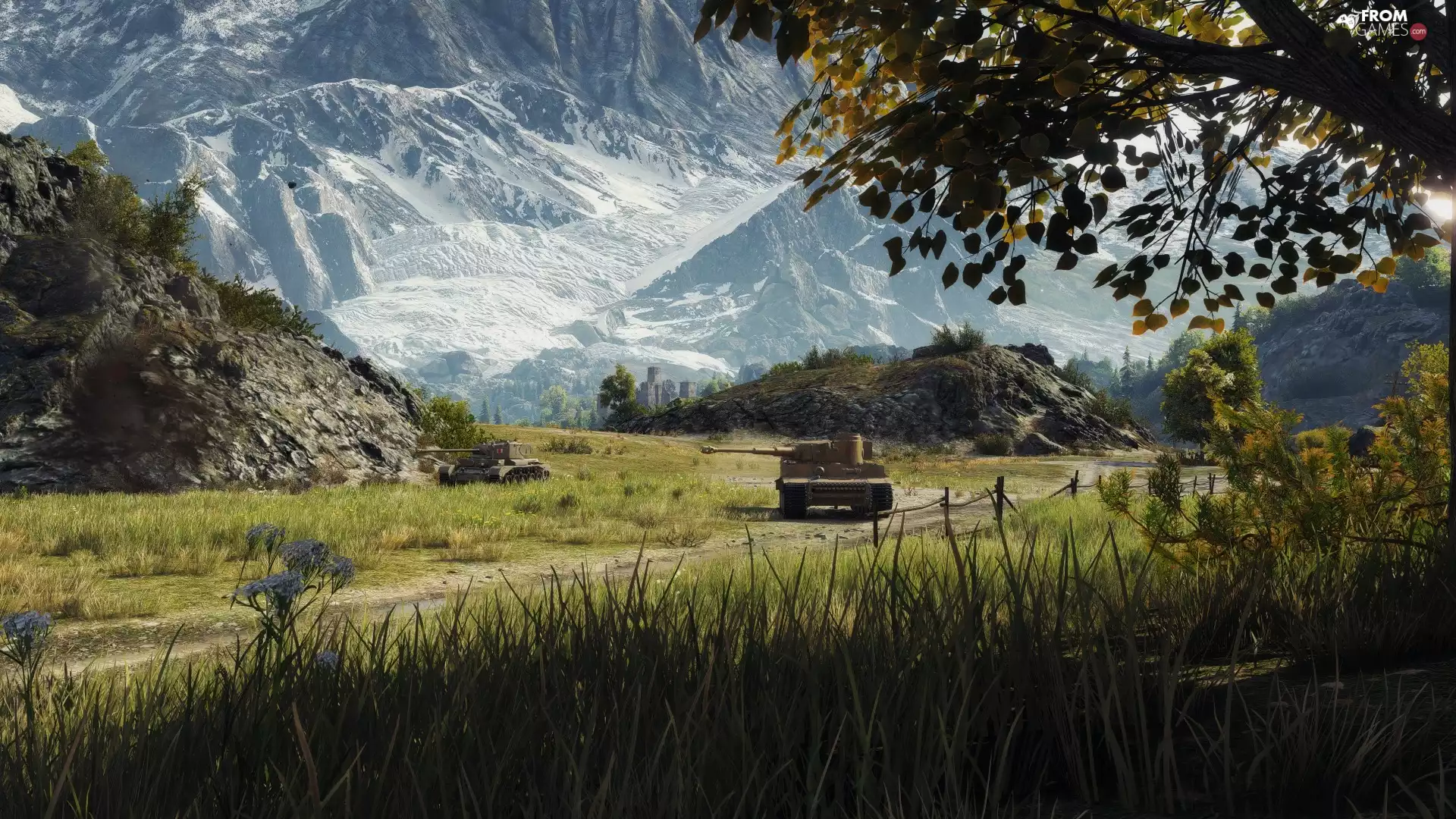 Mountains, World Of Tanks, tanks