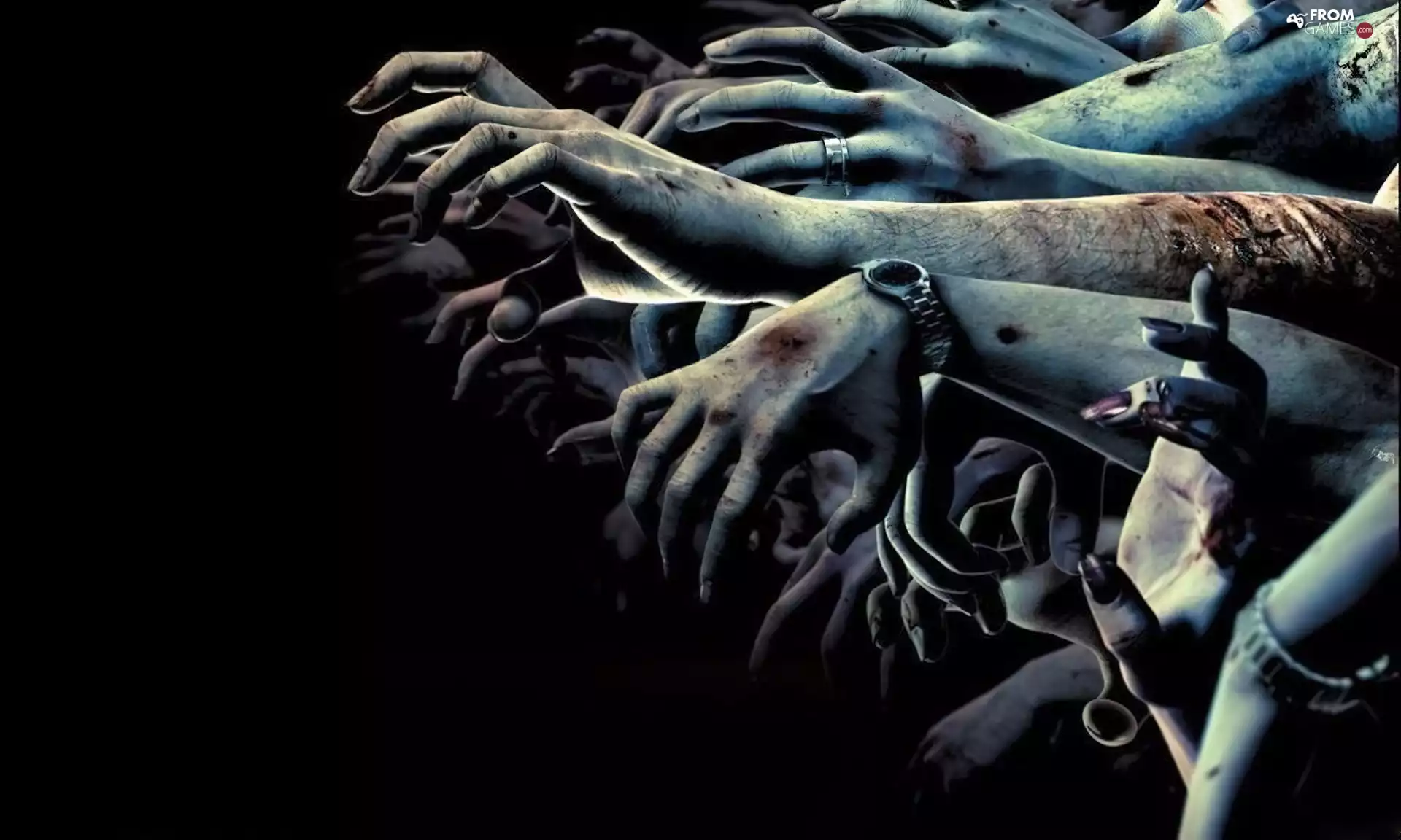 Resident Evil, hands, zombie