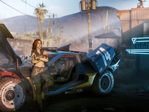 girl, garage, Cyberpunk 2077, Automobile, game