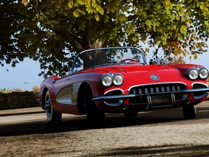 Chevrolet Corvette, 1960, Red, antique, Forza Horizon 4