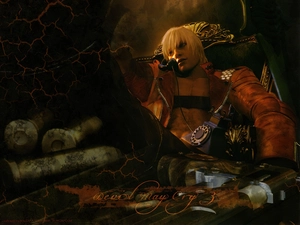Devil May Cry, Armchair, Weapons, character man