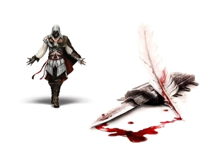 blood, Assassins Creed 2, pen