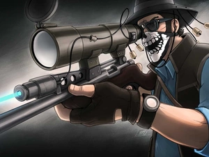 sniper, Player, gun, BLU