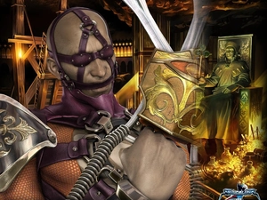 a man, Soul Calibur III, rhinitis, Voldo
