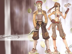 a man, Characters, coins, Ragnarok, purse, Women