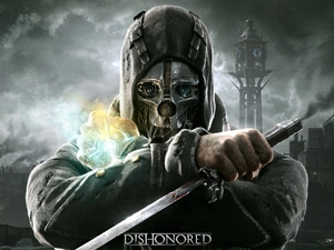 dishonored, dagger, Town, a man
