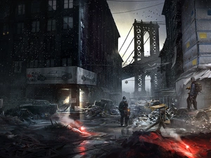 The Division, soldier, Town, Artwork