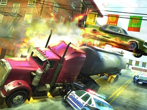 tir, Automobile, Police, flying