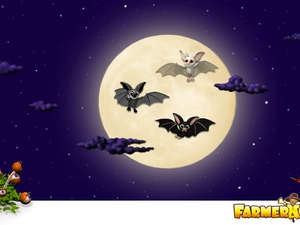 bats, Farmerama, plants, fullness, moon, game