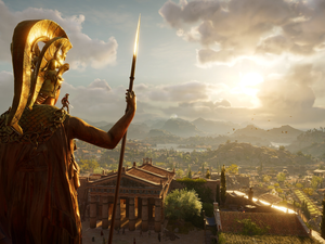 Athena, Greece, Assassins Creed Odyssey, Statue monument, game