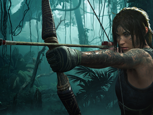 game, Shadow of the Tomb Raider, Bow, jungle, Lara Croft