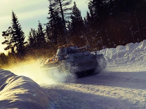 tanks, World Of Tanks, landscape, winter, PC, Games