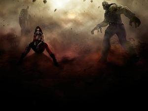 Injustice Gods Among Us, Solomon Grundy, Batman, Harley Quin