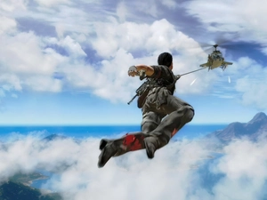 Helicopter, Just Cause 2, clouds