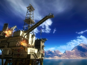drilling, Just Cause 2, platform